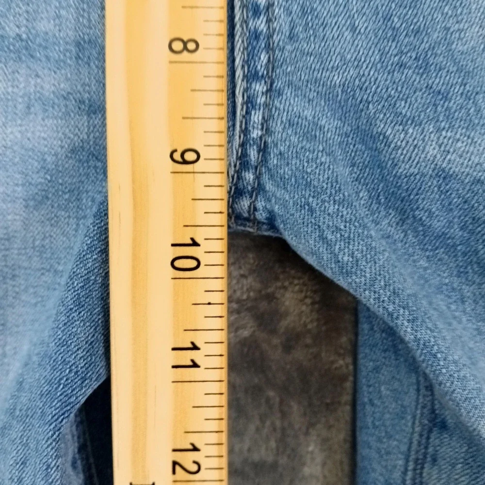 Lucky Brand Jeans Womens 8/29 Blue Ava Skinny Distressed Raw Hem Contrast Pocket